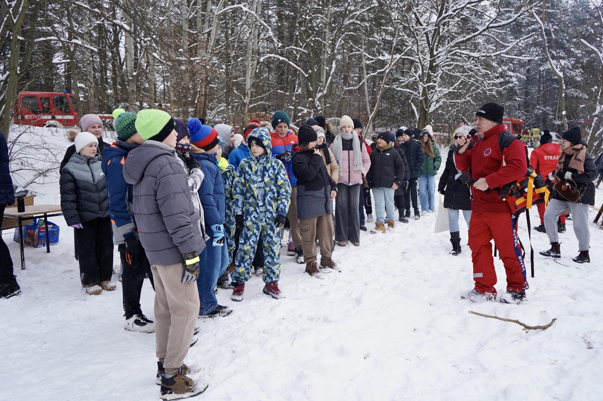 Pokaz ratownictwa lodowego Staw Zielony Klucze 